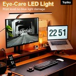 Topika Dual-Head LED Desk Lamp Eye-Care Clamp Light with Flexible Gooseneck