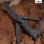 Topika Multitool Survival Knife 17-in-1, Swiss Army Folding Gravity Knife