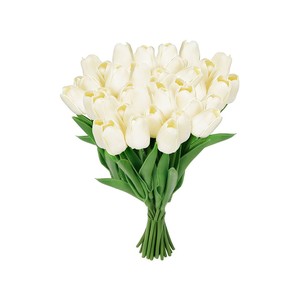 Topika Artificial Flowers 30pcs Real Touch Tulip Bouquet Home Decor
