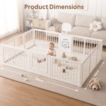 Topika Large Baby Playpen & Toy Storage Cabinet Set, 100 Ocean Balls