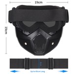 Topika Tactical Helmet with Detachable Face Cover ABS Shell Anti-Fog Goggle