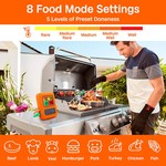 Topika Wireless Meat Thermometer 4 Probes for BBQ Smoker Grill,Large Screen