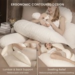 Topika Maternity Pillow for Pregnancy Sleep, Full Body G-Shaped Support