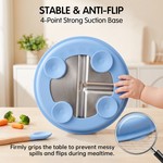Topika 304 Stainless Steel Silicone Baby Feeding Set - Pink & Blue 2 Person