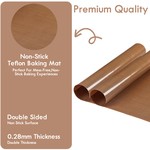 Topika Teflon Baking Sheets 60x80cm, Non-Stick Oven Liners, Large, Cuttable