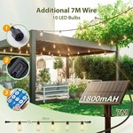 Topika - Solar Lights Outdoor String, Solar Festoon Light, Solar Cafe Light