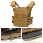 Topika Lightweight Tactical Plate Carrier Vest MOLLE Khaki Bulletproof Vest