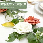 Topika Artificial Flowers 25pcs Foam Roses with Stems for wedding & decor