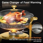 TopikaHome - Food Warmer Buffet Server Set, Chafing Dish with Lid & Spoon