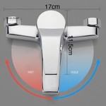 Topika Bath Mixer Tap with Shower Set, Wall Mounted Waterfall Faucet