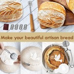 Topika - Bread Proofing Basket Set, Baking Supplies Kit for Sourdough Bread