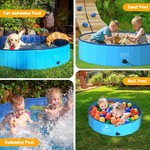 Topika Dog Pool, Portable Swimming Pools for Pet, Plastic Baby Pool