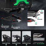Motocentric Illuminated Motorcycle Top Case, 45L Aluminum Alloy Tail Box