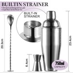 Topika - Cocktail Shaker Set, Drink Mixer & Bartender Kit for Home Bars