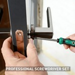 Topika - 3pcs Ratchet Screwdriver Set, Magnetic Telescopic Dual-Head Tool