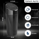 TopikaAuto Car Trash Bin with Lid 2 Pack, Car Garbage Can Storage Device