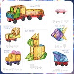 Topika Diamond Window Magnetic Tiles Building Set with Colour Box 120-Piece