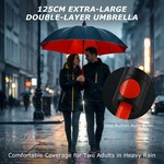 Topika - Umbrella Large Windproof Umbrella For Rain With Waterproof Sleeve