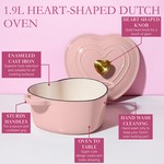 Topika - Cast Iron Ceramic Pot Dutch Oven Pot with Lid for Cooking Cookware