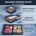 Topika Stackable And Extendable Metal Freezer Storage Boxes Quick Assembly