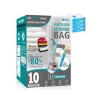 Topika 10 Vacuum Storage Bags, Space Saver Compression Pack Set, M/L/XL