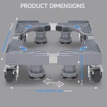 Topika Washing Machine Stand with Wheels, Adjustable Multi Functional Base