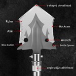 Topika Survival Shovel Tactical Camping Folding Spade Multi Tool