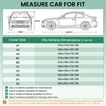 Topika 10-Layer Waterproof Car Cover, Car Rain Cover, Sunproof Dust Cover