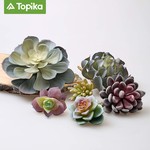 Topika - Fake Plants Artificial Succulent Set, Fake Plant Room Decor 15 Pieces