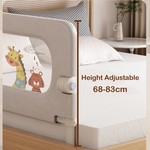 Topika Foldable Bed Rail for Toddlers & Baby, Bed Safety Rail Children