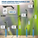 Topika Extendable Powder Sprayer 41-122cm Durable 500ml Dual Nozzle Duster