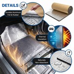 Topika Car Sound Proofing Sheet, Vehicle Soundproof Foil Foam Mat 250x100cm