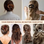 Topika - Flat Hair Clips for Women, Claw Clips for Thick & Thin Hair, 6pcs