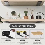 Topika Floating Shelf Bracket Heavy Duty Metal L Brackets for Shelf Support
