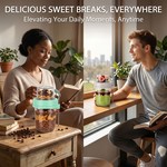 Topika Glass Jars With Lids & Spoon For Overnight Oats, 4 Piece Mason Jars