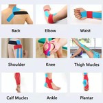 4 Rolls Kinesiology Tape Breathable Elastic Kinesiology Therapeutic Tape