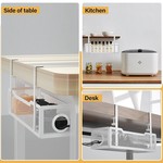 Topika - Cable Management Box,Under Desk Cable Tray Cord Organizer Storage