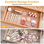 TopikaHome 28Pcs Clear Plastic Drawer Organizer Set, Organizers and Storage