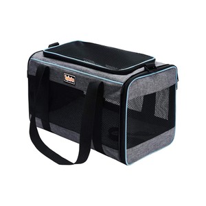 Topika Black Soft-Sided Pet Carrier Handbag for Cats and Small Dogs