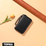 Topika Travel Passport Holder with Zipper, RFID Passport Wallet for unisex