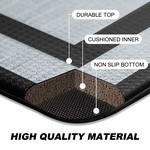 Topika Anti Fatigue Kitchen Mats 2pcs, Cushioned Non-Slip Floor Rugs, grey