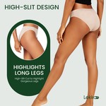 Lekkon Women High-Leg Panties Classic Microfiber, Silky Underwear, 3/6 Pack
