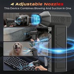 Topika - Compressed Air Duster, Cordless Air Gun, Rechargeable Cleaner Kit