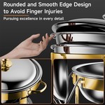 TopikaHome - Food Warmer Buffet Server Set, Chafing Dish with Lid & Spoon