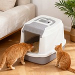Topika Hooded Cat Litter Box with Litter Scoop, Fully Enclosed, Leak-Proof.