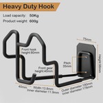 Topika Garden Hose Holder Wall Mount Heavy Duty Steel Hook