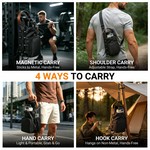Topika Magnetic Gym Bag Water Bottle Carrier, 3 Magnets, Waterproof, Large