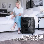 Topika Foldable Washing Basket,90L Large Laundry Basket With Wheels