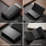 Topika Credit Card RFID Card Pop Up Wallet , Multi-compartment Black