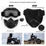 Topika - Tactical Mask, Airsoft Paintball Mask with Detachable Goggles